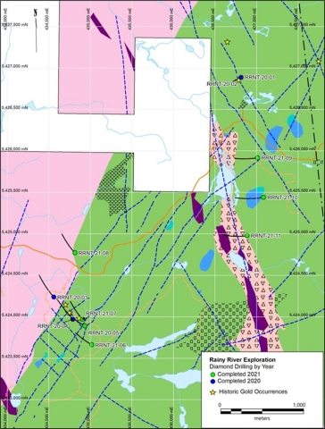 Figure 7: North East Trend area drill holes location on geological map (Graphic: Business Wire)