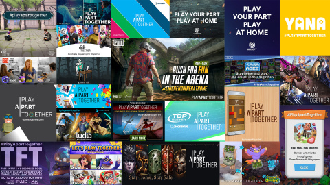 thumbnail Games Industry Reflects on and Recommits to #PlayApartTogether Campaign at One Year Milestone (Graphic: Business Wire)