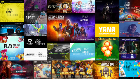 thumbnail Games Industry Reflects on and Recommits to #PlayApartTogether Campaign at One Year Milestone (Graphic: Business Wire)