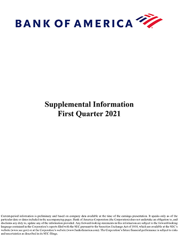 thumbnail Q1-21 Bank of America Supplemental Information