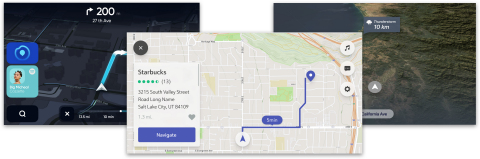 Customized versions of Mapbox Dash. (Graphic: Business Wire)