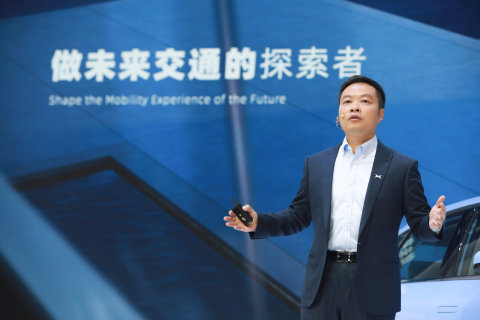 XPeng Chairman & CEO He Xiaopeng at Auto Shanghai 2021 (Photo: Business Wire)