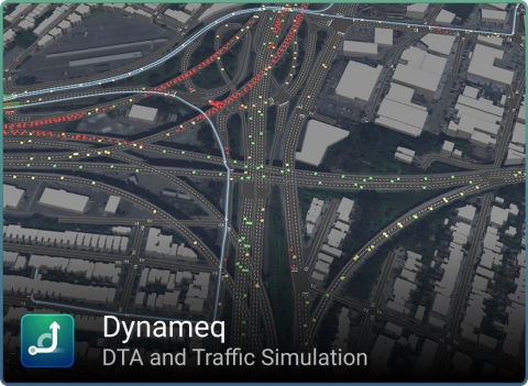 Imagem produzida com o Dynameq (https://www.inrosoftware.com/dynameq) usando dados do SFCTA (https://www.sfcta.org/) (Image courtesy of INRO)