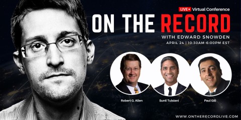 thumbnail A. Paul Gill Joins Edward Snowden, Robert Allen and Sunil Tulsiani for ON THE RECORD - a virtual conference for business leaders (Graphic: Business Wire)