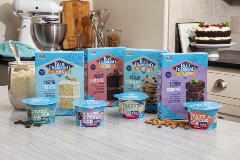 Blue Diamond Baking Mixes and Tasty Little Cup™ (Photo: Business Wire)