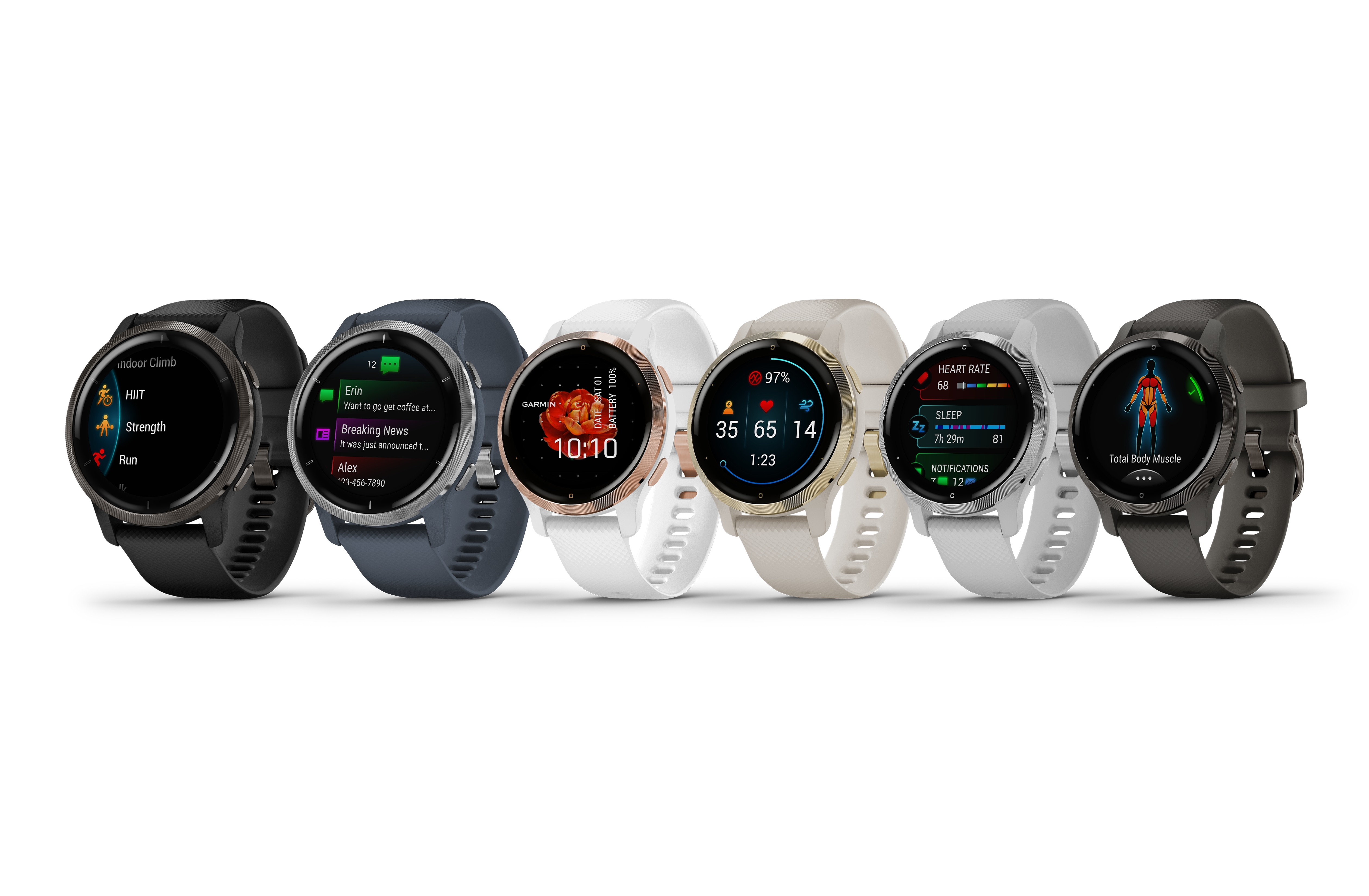Garmin Venu 2S, AMOLED GPS smaller sized Smartwatch with All-day