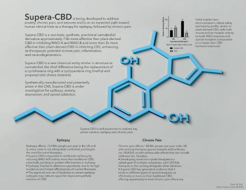 Supera-CBD is well positioned to address key unmet needs in epilepsy and chronic pain (Graphic: Business Wire)