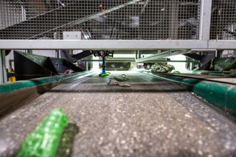 AMP Robotics has deployed six AI-guided robotic sorting systems with Evergreen, one of the nation’s largest recyclers of PET bottles, at its Ohio processing facility. (Photo: Business Wire)