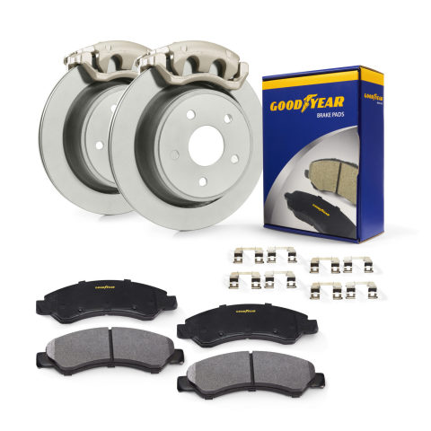 The new line of Goodyear Brakes provides premium quality brake bundles, calipers, rotors, brake pads and all the hardware for today’s most popular vehicles, from daily drivers to SUVs as well as light trucks. (Photo: Business Wire)