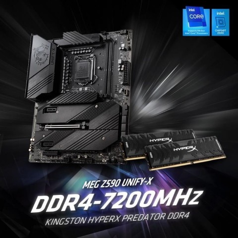 HyperX and MSI Set New DDR4 Overclocking World Record at 7200MHz (Graphic: Business Wire)