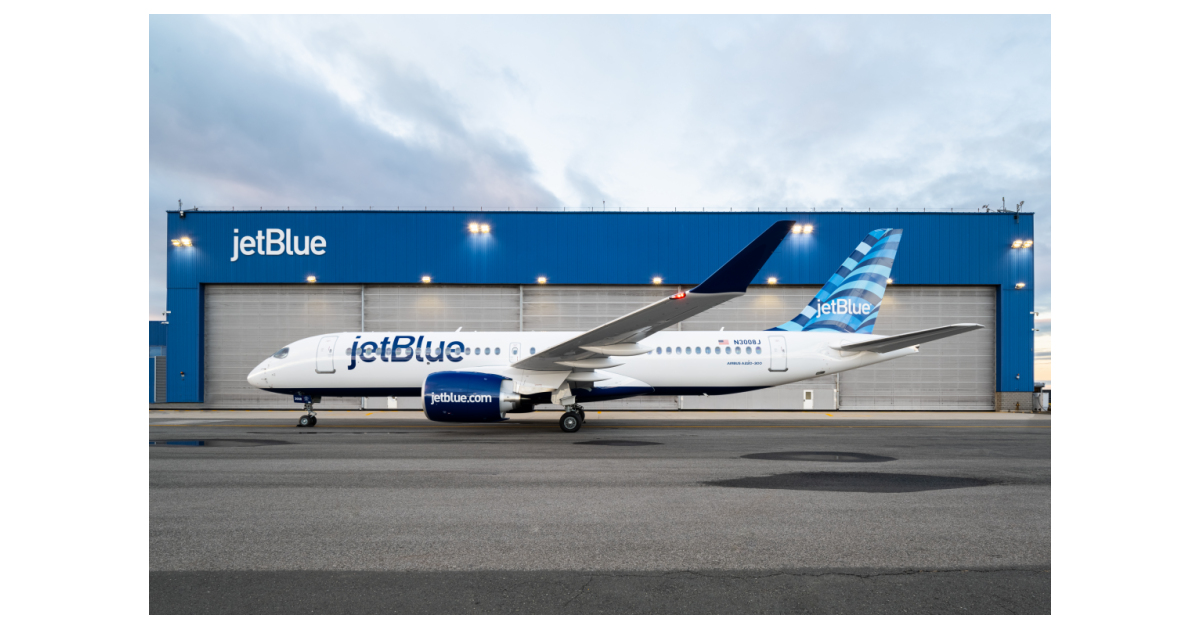 Wall Clock jetBlue Airbus A321 with Airport Codes 