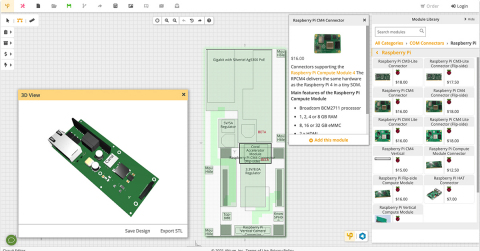 The Upverter modular, web-based tool offers easy drag and drop PCB design, schematics, automated routing, preview, and manufacturing to your exact specifications. (Graphic: Altium LLC)
