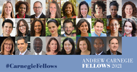 Through the humanities and social sciences, #CarnegieFellows help us to better understand where we've been, where we're going, and the enduring challenges confronting our society. Congratulations to the Class of 2021! (Photo: Business Wire)