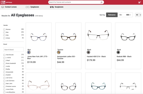 BJ’s Wholesale Club launches a new online shopping experience for BJ’s Optical, which allows shoppers to purchase sunglasses and prescription eyewear on Optical.BJs.com. (Photo: Business Wire)