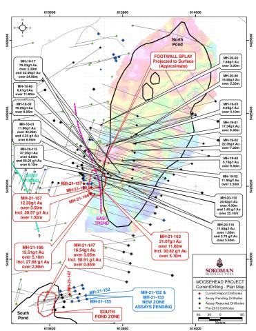 original Moosehead Map - Current Phase 6 Drilling Program (Photo: Business Wire)