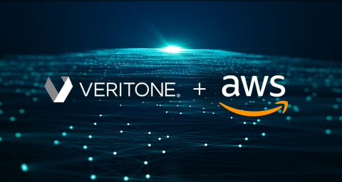 Veritone announces its support for a new AWS initiative that will enhance Veritone’s AI-enabled applications to provide new ways for business and content creators to quickly find, share and monetize their content. (Graphic: Business Wire)