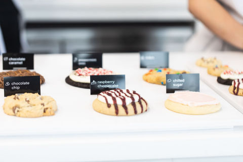 Each week, Crumbl Cookie’s menu rotates to give you 4 different specialty flavors to taste and enjoy. Don’t worry, our famous milk chocolate chip and chilled sugar cookie are always available! (Photo: Business Wire)