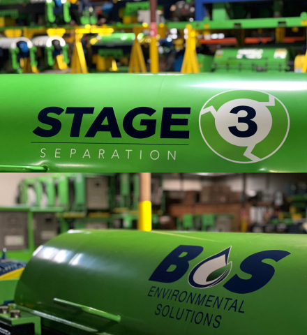 thumbnail Stage 3 Separation and BOS Solutions logos on tanks. (Photo: Business Wire)