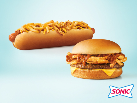 The new Twisted Texan Cheeseburger and Footlong Quarter Pound Coney put a spin on iconic SONIC menu items with the brand's Signature chili, melty cheese and crispy onion strings. (Photo: Business Wire)