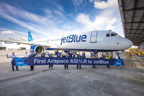 JetBlue today announced it has taken delivery of the airline’s first Airbus A321 Long Range (LR) aircraft. (Photo: Business Wire)