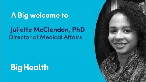 Big Health Names Equity Expert and Clinical Psychologist, Dr. Juliette McClendon, Director of Medical Affairs. Dr. McClendon Will Lead The Medical Affairs Function with Focus on Increasing the Reach of Big Health’s Mental Health Solutions. (Photo: Business Wire)