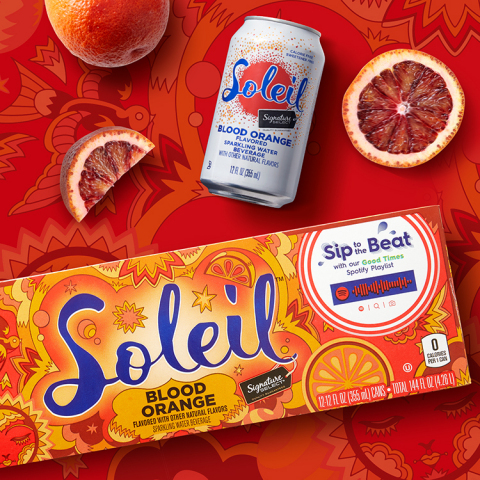 Albertsons Companies has introduced new special summer packaging for its popular lineup of Soleil sparkling water. (Photo: Business Wire)