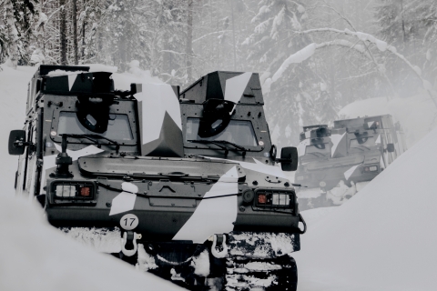 BAE Systems will produce and deliver 127 BvS10 all-terrain vehicles to the Swedish Army, as it expands its existing fleet of BvS10s to meet mission requirements. The vehicle can traverse rock, mountains, snow, and swamps and its amphibious capability allows it to seamlessly transition to swimming. Photo: BAE Systems