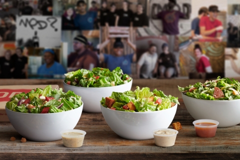 original MOD introduced a new salad menu across its 490+ stores nationwide. With an emphasis on high-quality, fresh ingredients, the new culinary offerings launched on April 26. Customers have the option to customize any of the new classic salads or create their own, with MOD’s unique model of unlimited toppings for one flat price. MOD’s new salad offering features four delicious options – Greek, Italian Chop, Garden and Caesar. Complementing the salads are three new, exclusive dressings – Greek Herb, Zesty Roma and Sherry Dijon – featuring simple ingredients and made with vinegars crafted and imported from Italy. MOD’s classic Caesar dressing, a customer favorite, remains on the menu.