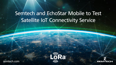 Collaboration between Semtech and EchoStar Mobile is aimed at creating the first low cost, satellite-based, real-time, bidirectional, massive IoT connectivity service. (Graphic: Business Wire)