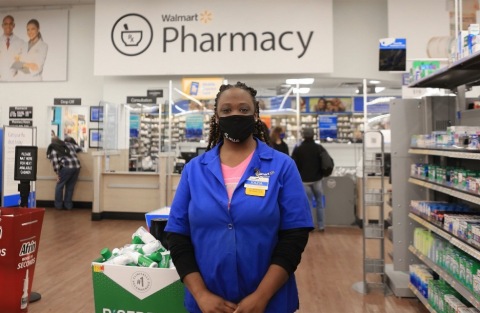 Walmart and Sam’s Club are now administering walk-up COVID-19 vaccines at 5,100+ pharmacies nationwide. (Photo: Business Wire)