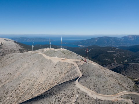 Ameresco's 9.2MW Wind Project for PPC Renewables Completes Construction in Kefalonia, Greece. (Photo: Business Wire)