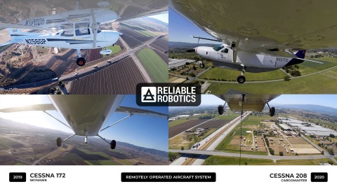 Reliable Robotics Remotely Operated Aircraft System on the Cessna 172 and Cessna 208 (Graphic: Business Wire)
