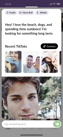 TikTok Carousel in MeetMe Profile (Photo: Business Wire)