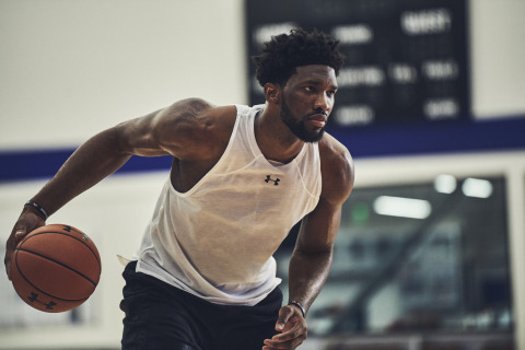 Professional basketball player Joel Embiid has been taking Mitopure for several months. He's an advocate and comments “I’ve been working closely with Prof. Burke to take my health to the next level and Mitopure is now a core part of my daily regimen. I’ve never felt stronger.” (Photo Credit: Under Armour)