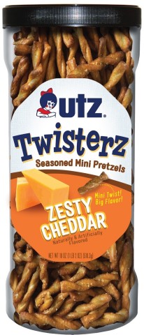 NEW Utz® Twisterz™ Seasoned Mini Pretzels, Zesty Cheddar
Source: Utz Brands, Inc.