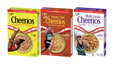 Team Canada Cheerios athlete packaging, on shelves in mid-June. (Photo: Business Wire)