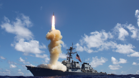 The Mk 41 VLS is capable of launching a broad range of missiles, including the Standard Missile SM-2, SM-3, and SM-6 variants; the Tomahawk Land Attack Cruise Missile; the NATO Seasparrow and Evolved Seasparrow; and the Vertical Launch Anti-Submarine Rocket. Photo credit: U.S. Navy