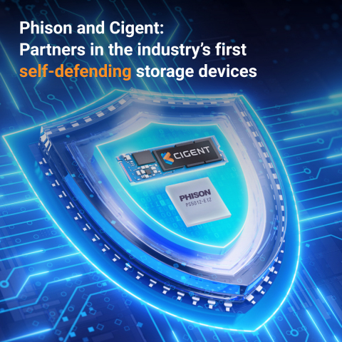 Phison and Cigent's partnership in self-defending storage devices (Graphic: Phison)