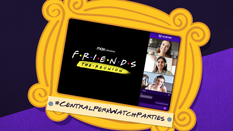 original Scener and HBO Max Present The ‘Friends: The Reunion’ Virtual Watch Party Couch (Graphic: Business Wire)