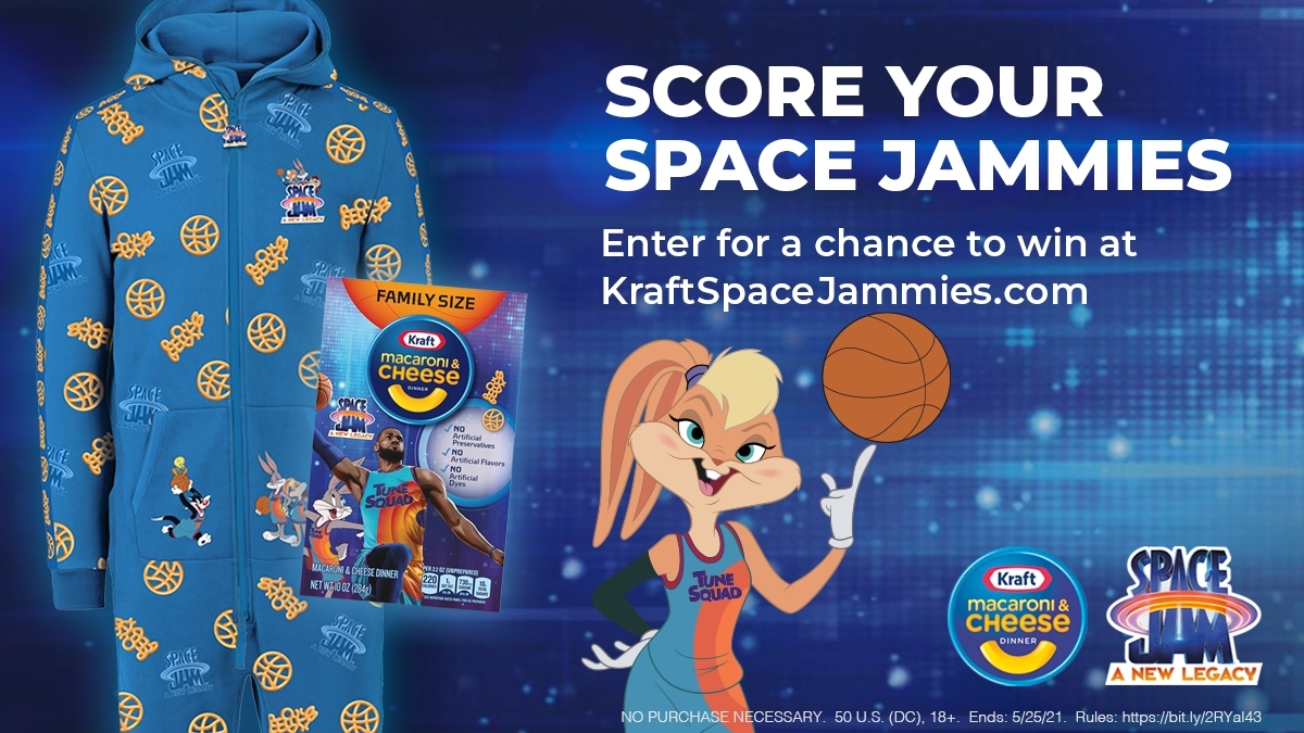 Welcome To The Space Jammies Kraft Launches Limited Edition Space Jam A New Legacy Inspired Pajamas And All New Noodle Shapes Mac Cheese Business Wire
