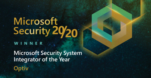 Optiv Security has been named a Microsoft Security 20/20 award winner for the Security System Integrator of the Year (Graphic: Business Wire)