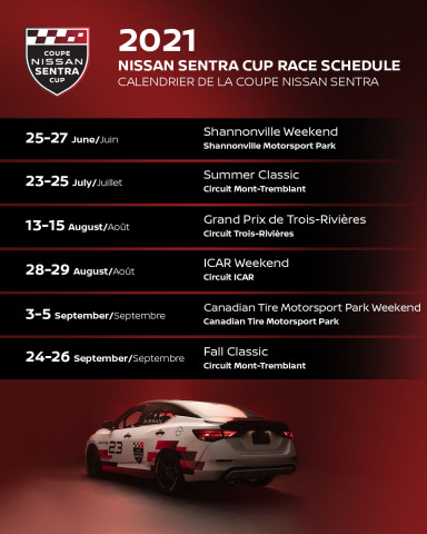 Nissan Sentra Cup set to begin on Canadian tracks at the end of June (Graphic: Business Wire)
