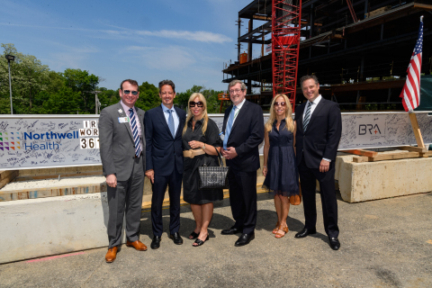 From left: North Shore University Hospital Executive Director Jon Sendach, with donors Jill and Michael Lamoretti, Northwell Health President and CEO Michael Dowling and donors Michael and Melissa Weinbaum. Credit Northwell Health