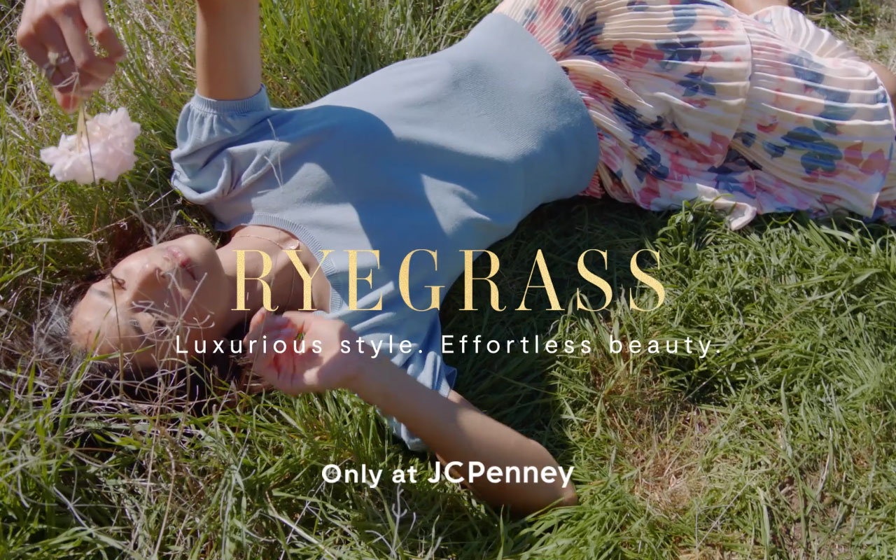 Introducing the Ryegrass™ brand, a JCPenney exclusive women’s luxurious style apparel brand launching May 24, 2021, in 400 stores and jcp.com. The Ryegrass collection is designed to complement her natural beauty and femininity.