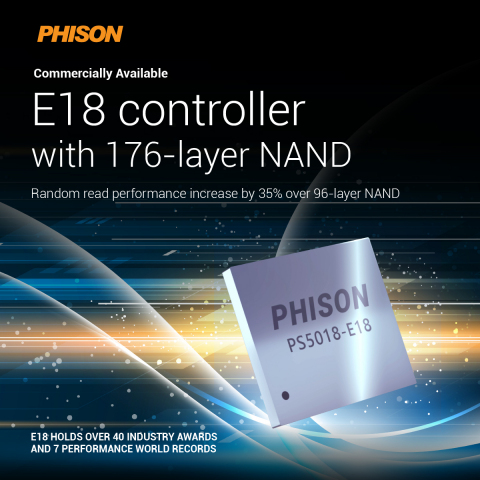 Phison E18 controller with 176-layer NAND is now commercially available (Photo credit: Phison)