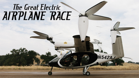 Caption: Joby Aviation's vertical takeoff electric aircraft Credit: Courtesy of WGBH Educational Foundation