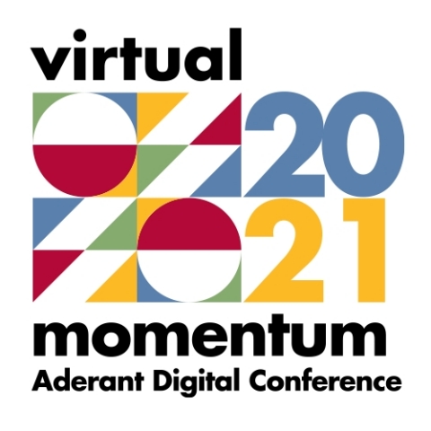Branding image for Aderant Virtual Momentum 2021, the company's digital conference. (Photo: Business Wire)