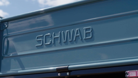 Tailgate of the 1946 Schwab Power Wagon awarded to the winner of the 2021 Charles Schwab Challenge. (Photo: Business Wire)