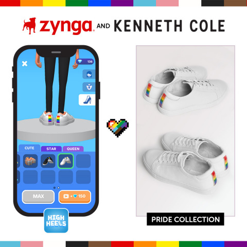 thumbnail Kenneth Cole and Zynga to Bring First-of-its-Kind Pride Month Partnership to Rollic's Hyper-Casual Game High Heels! (Graphic: Business Wire)