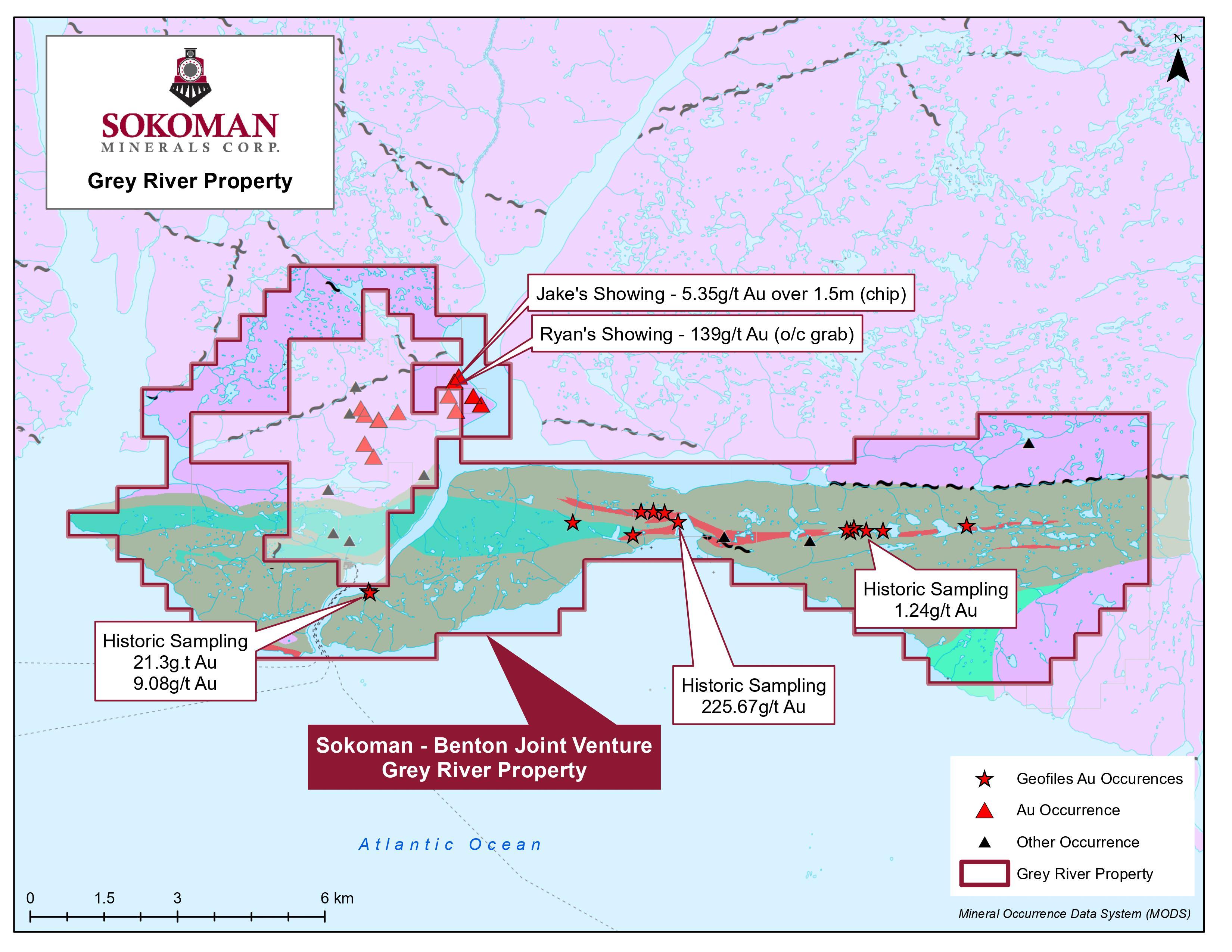 Grey River Nl Map Sokoman And Benton Jointly Acquire Grey River Gold Project In Southern  Newfoundland | Business Wire